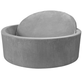 Piscina de pelotas de espuma para bebés, 35.4" x 11.8" piscinas de pelotas para niños pequeños, parque infantil redondo suave piscina de pelotas para niños con esponja de memoria suave, regalo ideal