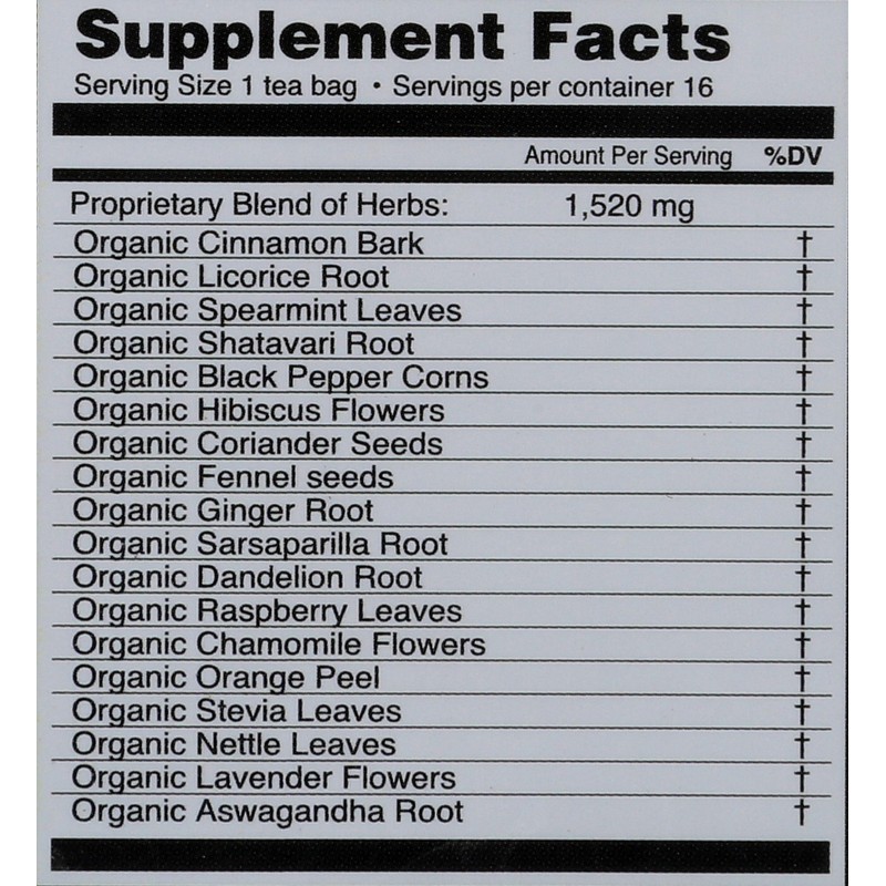 Herbal Cup Ayurveda Women's Tea, Organic Harmony & Balance, No