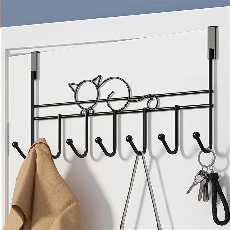 WBDXWB Over The Door Hook, Cat-Shaped Over Door Hanger for