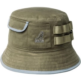 Kangol Waxed Utility Bucket Cotton Hat Fabric Hat Fishing Hat Summer Hat Sun Hat, olive