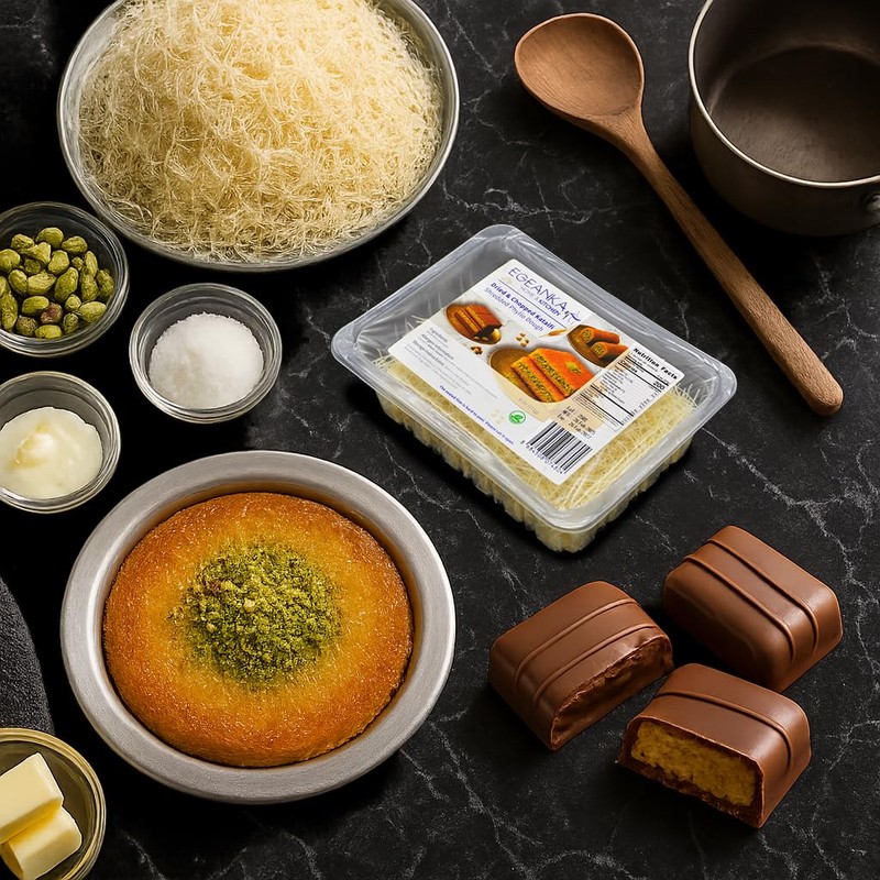 Egeanka Kataifi Shredded Phyllo Dough for Kunafa, Dubai Chocolate, and
