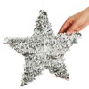 com-four® Artificial Christmas Star Snowed with Lighting and Timer, Star