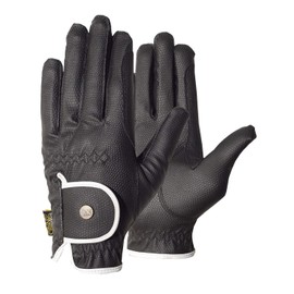 AK Synthetic Grip Horse Riding Gloves All Season Unisex Equestrian Gloves (Black/White, S)
