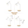 LALISU LALISU Tischlampe Basic LED Leselampe im Klassichen Holz-Design, Schreibtischlampe