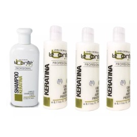 Labonté 3 Keratina La Bonte 240ml + 1 Shampoo De Keratina 250ml