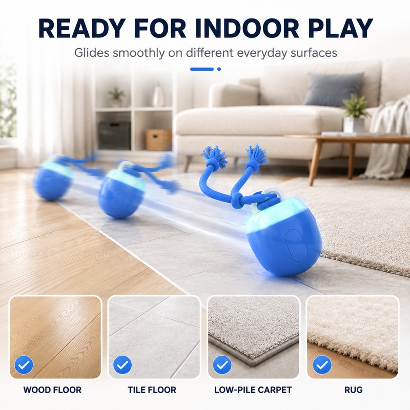 Smart Interactive Dog Toy Ball with Rope, USB Rechargeable Automatic