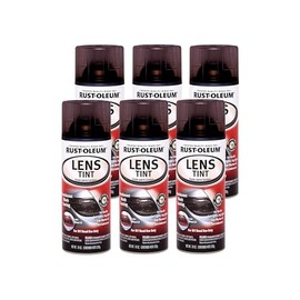 Rust-Oleum 253256 Automotive Lens Tint Coating Spray, 10 oz, Translucent Black, (6 Pack)