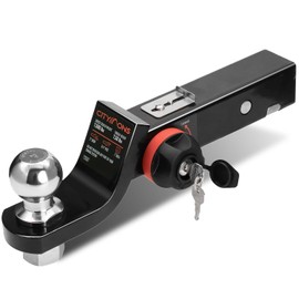 Citymons Endo-Hitch Trailer Ball Mount, Reduce Sway Anti-Rattle, 2" Drop Hitch with 2" Ball for 2" Receiver, Tow Hitch with Lock for Rv/Truck/Yachts/ATV/UTV, 7500 LBS GTW