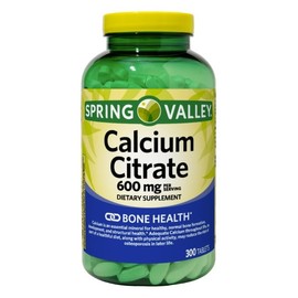 FCQP Spring Valley - Calcium Citrate, Bone Health Supplement, 600mg, 300 Count, (1)