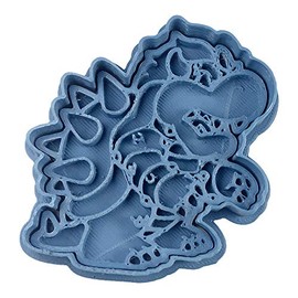 Cuticuter Bowser Mario Bros Cookie Cutter, Plastic, Blue, 8 x 7 x 1.5 cm