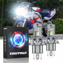 CHUSYYRAY H4 9003 LED Headlight Bulbs Conversion Kit Hi/Low Dual Beam For Car & Motorcycle