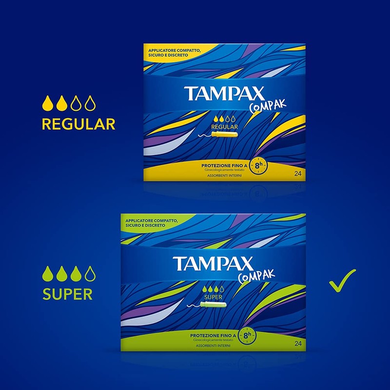Tampax Compak Super X24 – Zapfen mit Applikator