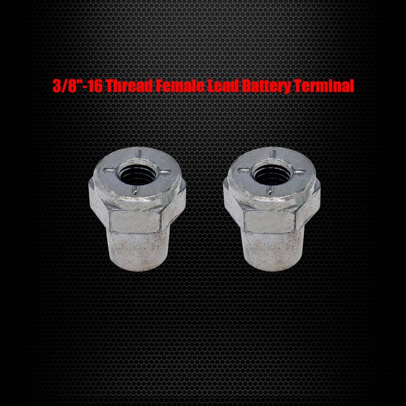Ampper 3/8"-16 Thread Female Lead Battery Terminal Post Adapter Battery
