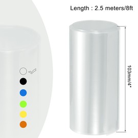 MECCANIXITY Battery Wrap PVC Heat Shrink Tubing 65mm Dia 103mm Flat 8 Feet Clear Good Insulation for Battery Pack-2.5m