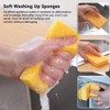 Bmeigo Washing Up Sponge 12PCS, Compostable Kitchen Sponge Nautural Cellulose