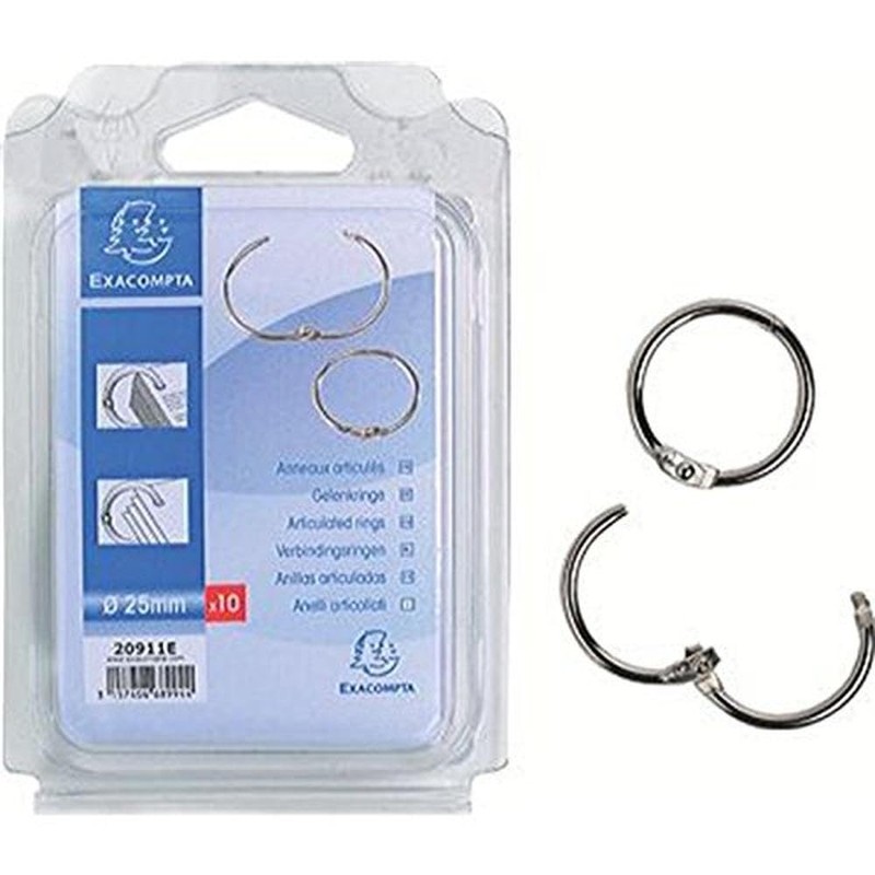 Exacompta - Ref 20911E - Metal Binder Rings (Pack of