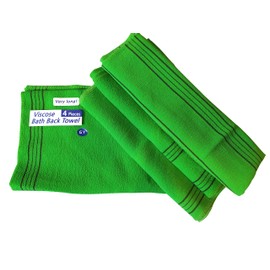 GY ebest Utra Long Size(51 in 12 in) Viscose Bath Back Towel Bundles(4 Pieces)