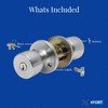 XFORT Tulip Entrance Knob Set Satin Chrome, Door Knob with