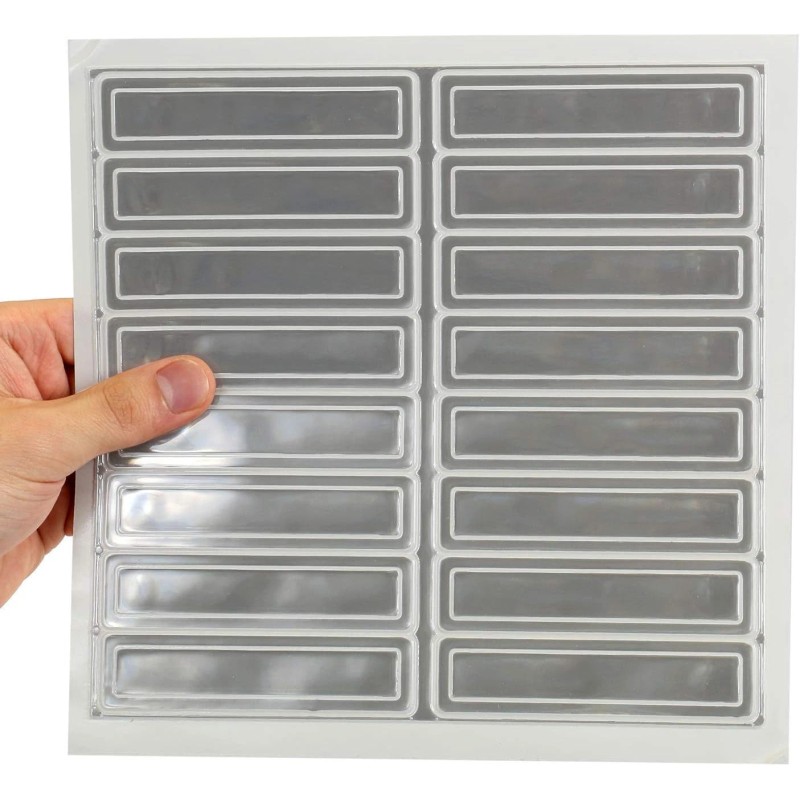 MyHardHatStickers Silver Retro Reflective Hard Hat Stickers - 1" x