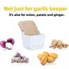ONTUBE Garlic Keeper with Lid, Ceramic Garlic Holder Storage, Garlic