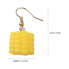 BESPORTBLE 1Pair Earrings for Women Dangle Drop Earrings Comfortable Food Jewelry for Thoughtful present for Mom Girlfriend Teen and Charming Accessories