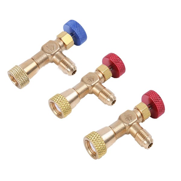 Eaglerich 3Pcs R410A R22 R410 Refrigeration Air Conditioning Valve Safety