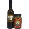 Dirty Sue 375 mL Olive Juice and 16 Ounce Stuffed Olive or Onion Combo Pack (Double Stuffed Jalapeno and Garlic)