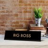 The Boss Novelty Desk Sign. Black Frame | (2 x