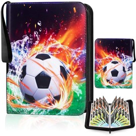 Trading Card Album Football, Football Collector Album Cards, Scrapbook Football Cards, 50 Pages Capacity for 400 Cards, Football Cards Capacity, Football Cards Folder Collection Book (D)