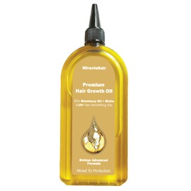 Premium Hair Growth Oil XL 170ml - Rosemary, Biotin, Jojoba, Castor, Coffee, Almond, Argan, Baobab, Peppermint, Ginger & Tea Tree Oil - Hair Growth & Thickening & Loss Prevention - UK Based Brand