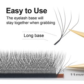 COZBIRD W Eyelash Extension 5D W Shaped Lashes Volume Premade Fan 0.07mm D curl 12mm Faux Mink Matte Black Fluffy Cluster Easy Fanning yy Lash 12 Rows