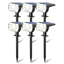 Kaxiida Solar Lights Outdoor Waterproof IP68, 3 Lighting Models Solar Powered Spot Lights Outdoor, 56LED Solar Lights Dusk to Dawn for Yard Patio Garden Pathway Landscape Lighting