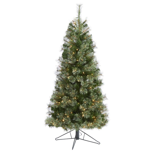 Nearly Natural 5ft. Cashmere Slim Artificial Christmas Tree with 250