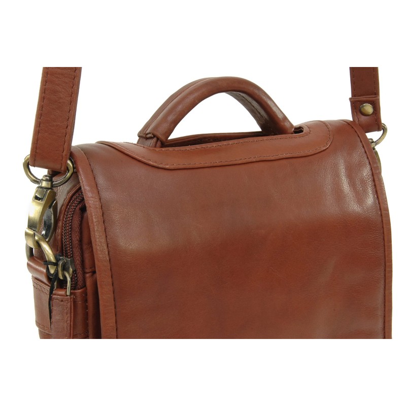 VISCONTI - Women's Leather Crossbody Bag - Medium Briefcase/Work Bag