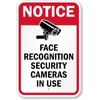 Face Recognition Security Cameras 12"x18" Aluminum Weatherproof Sign b01539b