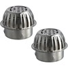 Stainless Steel Gutter Leaf Guard Set, 2 Pieces, 100 mm