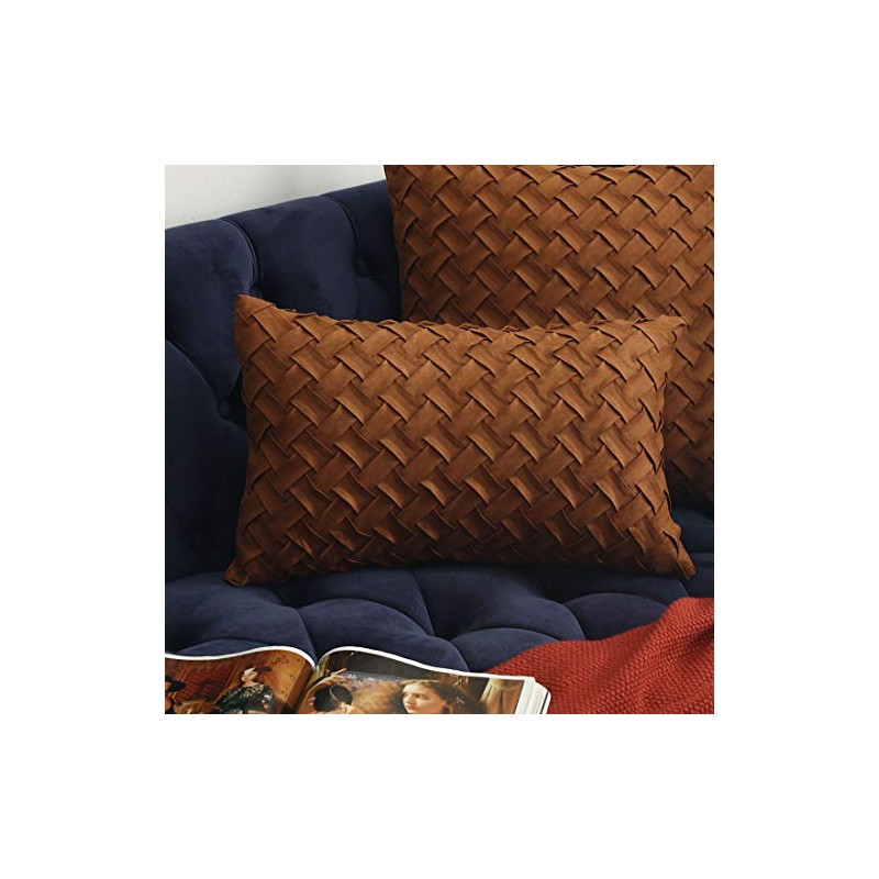 vctops Boho Basket Weave Pattern Decorative Throw Pillow Cover Super