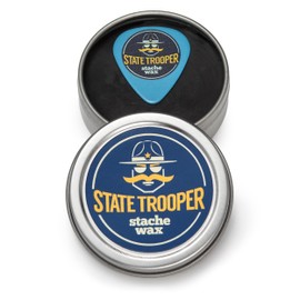 Mustache Wax - Dark Black - Medium Hold - Light Citrus Scent - One Ounce Tin