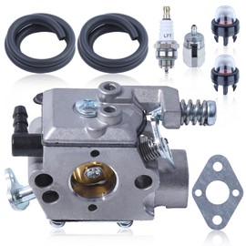 ADEFOL Carburettor Set for Echo CS3000 CS3400 CS3450 CS300 Chainsaw, Carburettor with Spark Plug, Primer Ball Pump, Fuel Filter, Hose Replacement Part Accessories