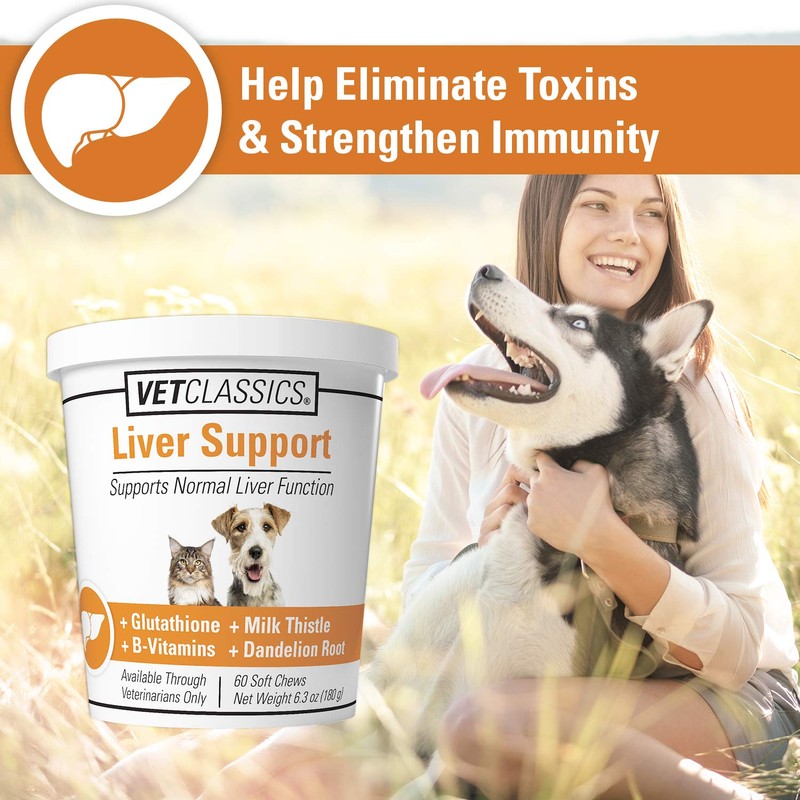 Vet Classics Liver Support Pet Health Supplement for Dogs, Cats