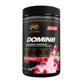 PVL Gold Series Domin8 | Pre-workout Superfuel - full dose Preworkout - 520 g - Tropical Knock Out