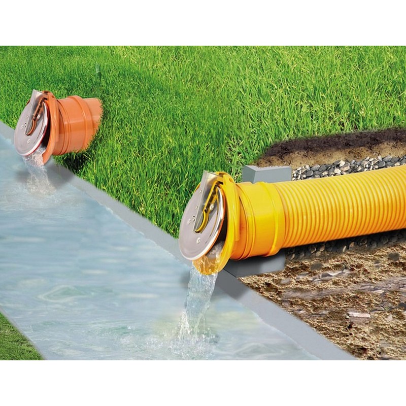 Backflow Flap Frog Flap Diameter 160 mm Orange Outlet Piece