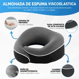 BERLARO BLR Travel Neck Pillow | Neck Pillow | Travel Pillow | Viscoelastic Travel Pillow | Travel Pillow | Travel Pillow (Black)
