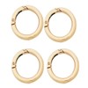 4PCS Stainless Steel O Rings (Gold, 3/4 inch), Round Metal