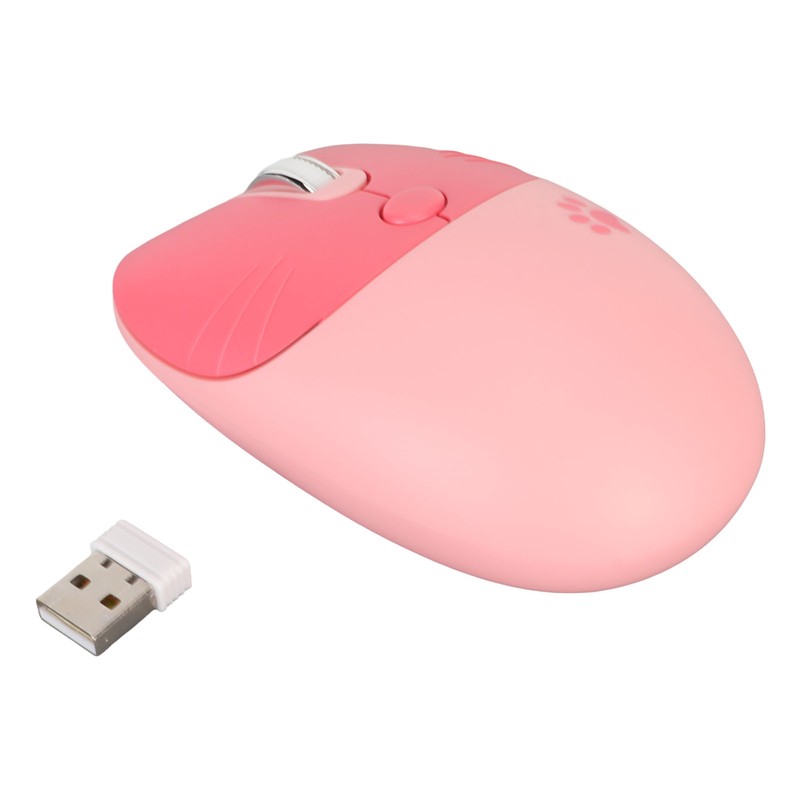 2.4G Cat Wireless Mouse Mute USB Receiver Cute Portable 3