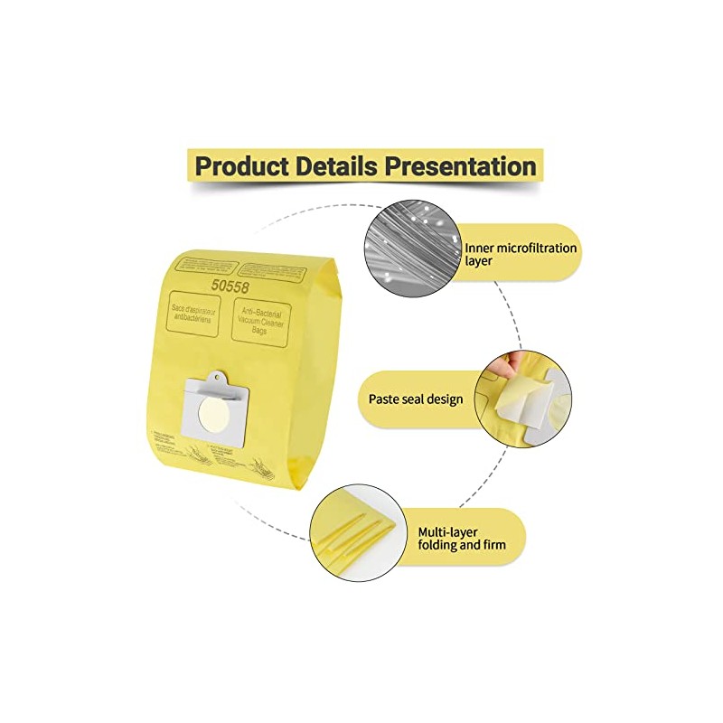 Vacuum Cleaner Bags Fit for Kenmore Canister Type C/Q 50555