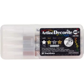 Xstamper Artline Decorite Markers | Acid Free | Fade Resistant | Ideal  EDF-3/4PSH3 PCK-4