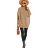 Famulily Womens Turtleneck Batwing Jumpers Oversize Rib Knit Pullover Top