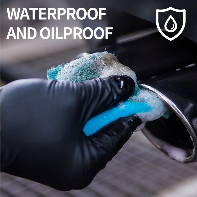 Basic Medical Black Nitrile Exam Gloves - Latex-Free & Powder-Free,