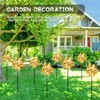 Qualirey 24 Pcs Reflective Pinwheels with Stakes Sparkly Pinwheels for
